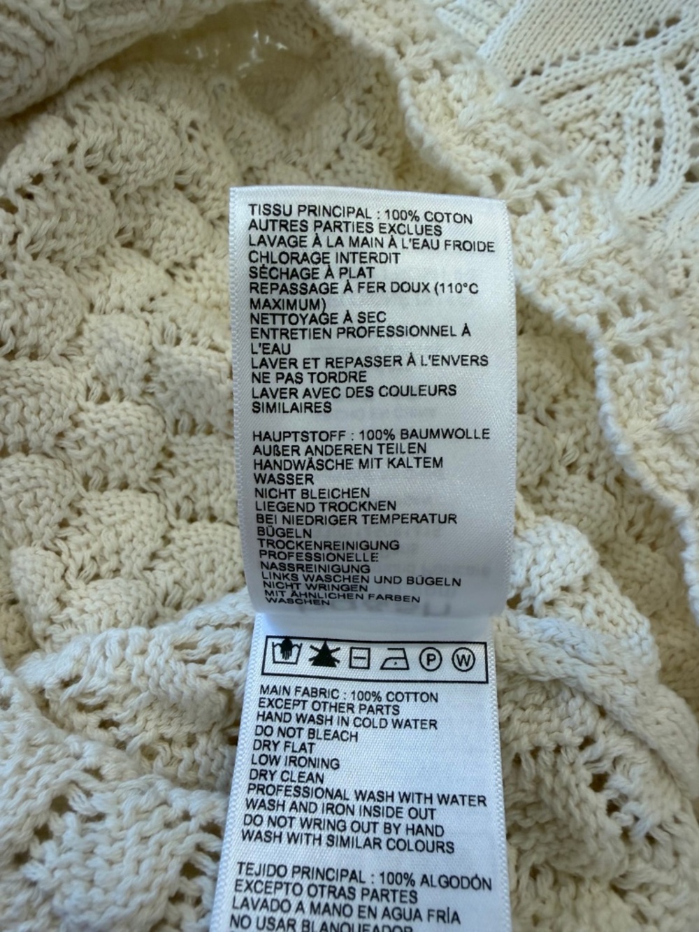 ba&sh Jump Cardigan in Ecru Size S - Picture 8 of 8